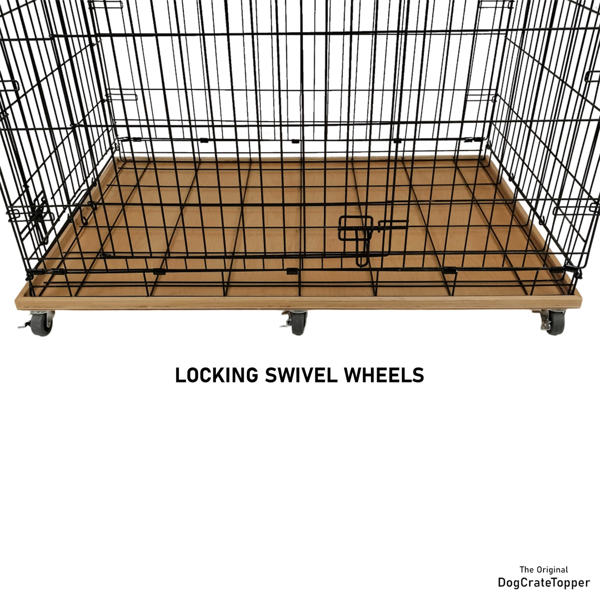 Crate Base with Wheels | Custom Fit and Finish | DogCrateTopper