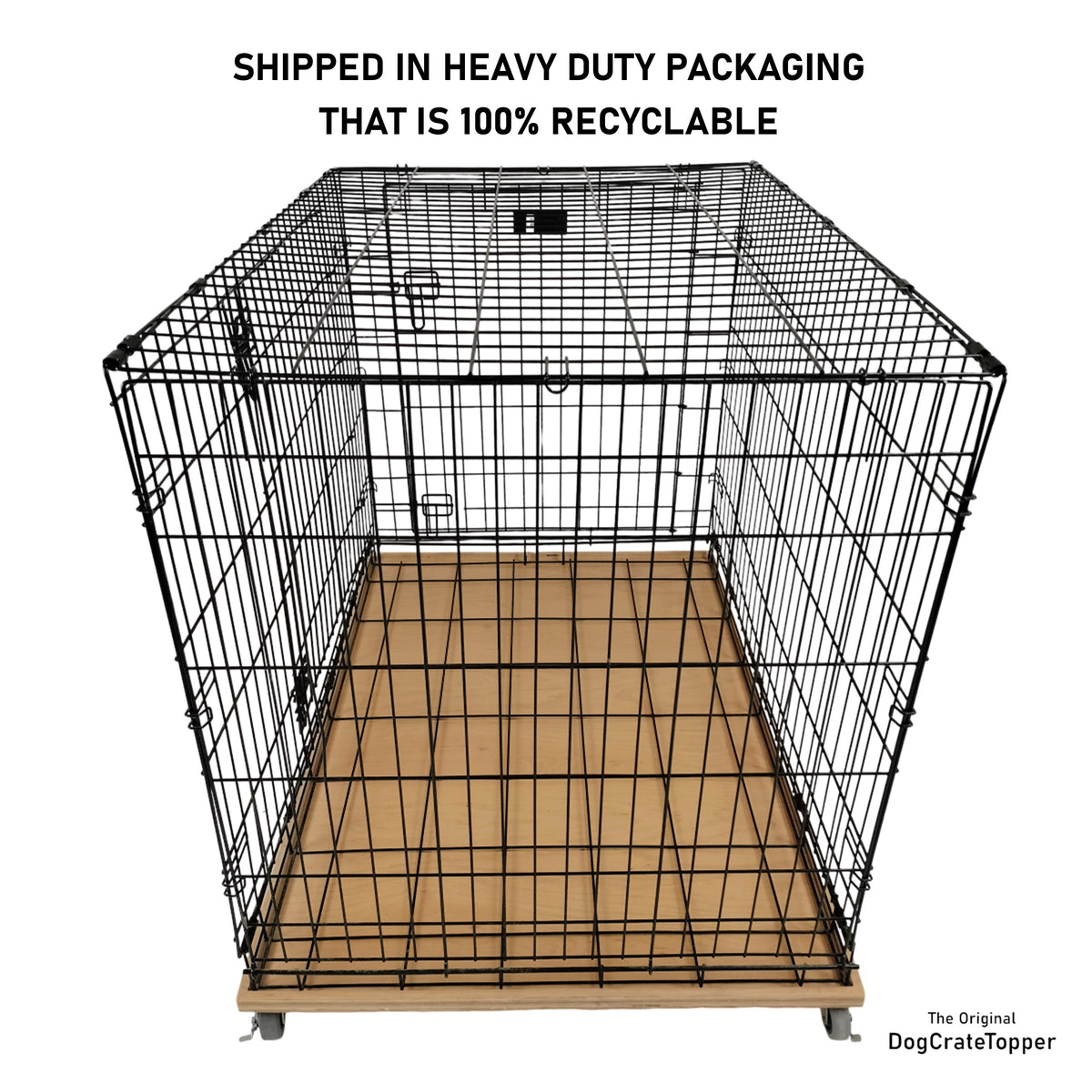 Crate Base with Wheels | Custom Fit and Finish | DogCrateTopper