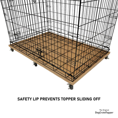 Crate Base with Wheels | Custom Fit and Finish | DogCrateTopper