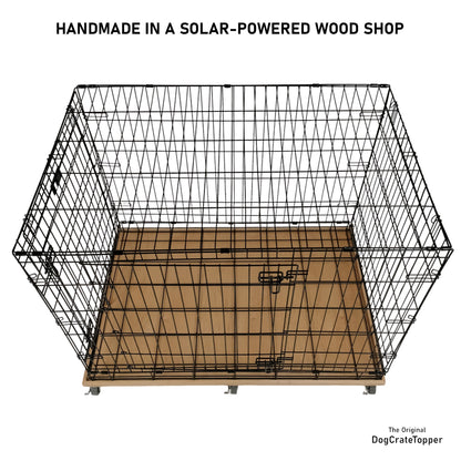 Crate Base with Wheels | Custom Fit and Finish | DogCrateTopper