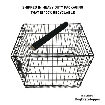 Bamboo Topper, Ebony Finish | Stylish Wood Dog Crate Topper - Pet - Safe Finish - dogcratetopper.com