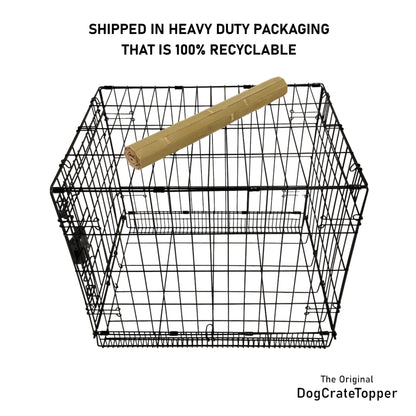 Bamboo Topper, Green Finish | Stylish Wood Dog Crate Topper - Pet - Safe Finish - dogcratetopper.com