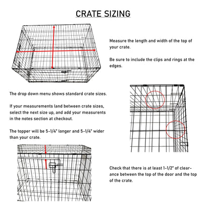 Long and Tall Edge with Whitewash Finish | Stylish Wood Dog Crate Topper - Secure Fit, Pet - Safe Finish - dogcratetopper.com
