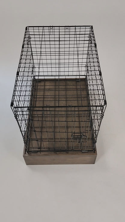 Raised Dog Crate Base | Stylish Wood Dog Crate Base - Secure Fit, Pet-Safe Finish