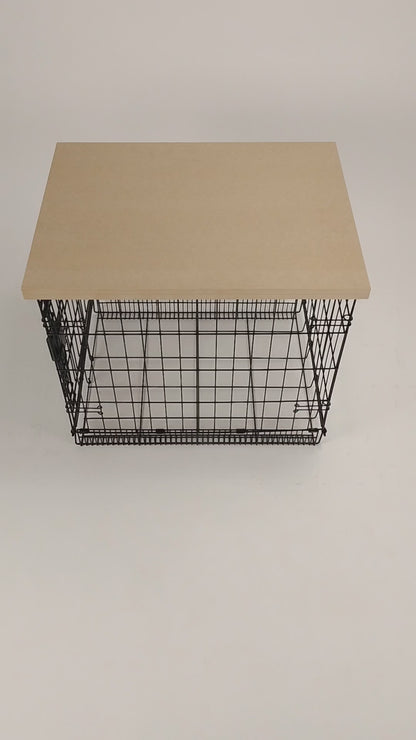 Econo Topper Unfinished | Stylish Wood Dog Crate Topper - Secure Fit, Pet-Safe Finish