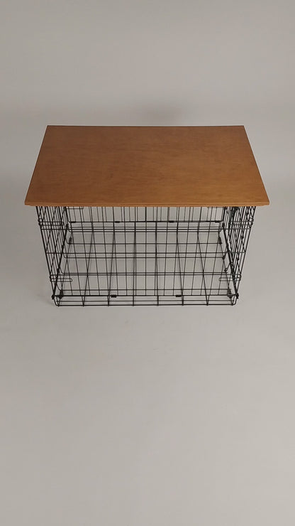 Classic Edge with Pecan Finish | Stylish Wood Dog Crate Topper - Secure Fit, Pet-Safe Finish
