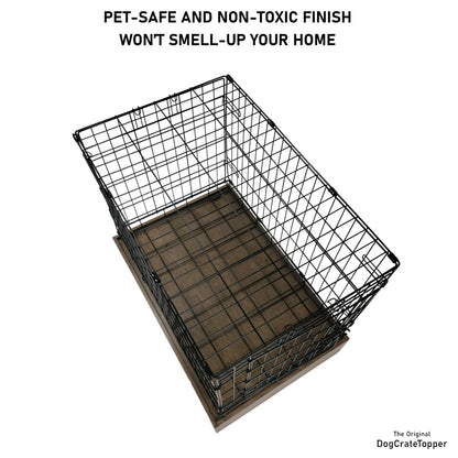 Raised Dog Crate Base | Stylish Wood Dog Crate Base - Secure Fit, Pet - Safe Finish - dogcratetopper.com