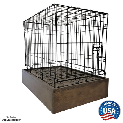 Raised Dog Crate Base | Stylish Wood Dog Crate Base - Secure Fit, Pet - Safe Finish - dogcratetopper.com