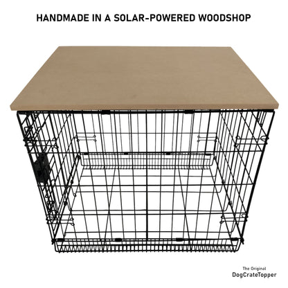 Simple Topper Unfinished | Stylish Wood Dog Crate Topper - Secure Fit, Pet - Safe Finish - dogcratetopper.com