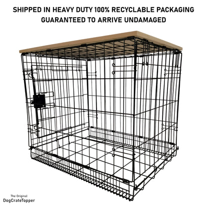 Simple Topper Unfinished | Stylish Wood Dog Crate Topper - Secure Fit, Pet - Safe Finish - dogcratetopper.com