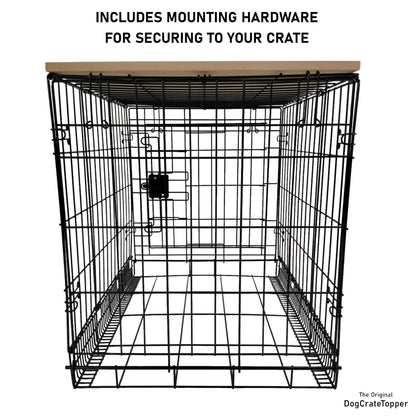 Simple Topper Unfinished | Stylish Wood Dog Crate Topper - Secure Fit, Pet - Safe Finish - dogcratetopper.com