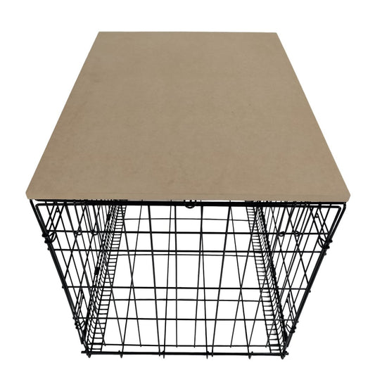 Simple Topper Unfinished | Stylish Wood Dog Crate Topper - Secure Fit, Pet - Safe Finish - dogcratetopper.com