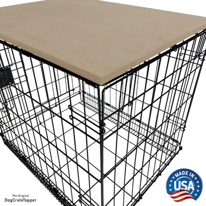 Simple Topper Unfinished | Stylish Wood Dog Crate Topper - Secure Fit, Pet - Safe Finish - dogcratetopper.com